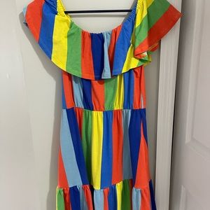 ASOS Rainbow Ruffle Mini Dress 6